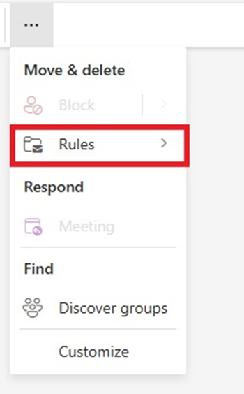 Create Rules in Outlook