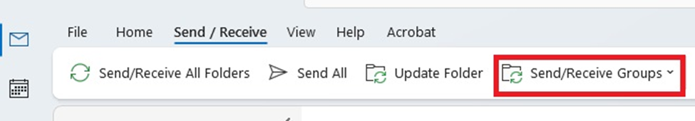 Go to Send Receive Groups
