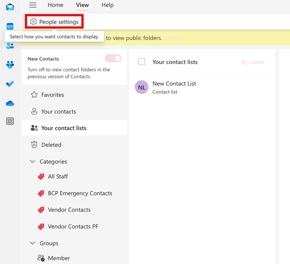 Change How Contacts Display in Outlook