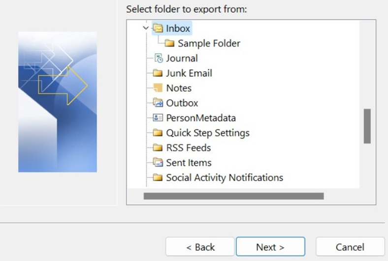 Choose GAL Export Location in Outlook