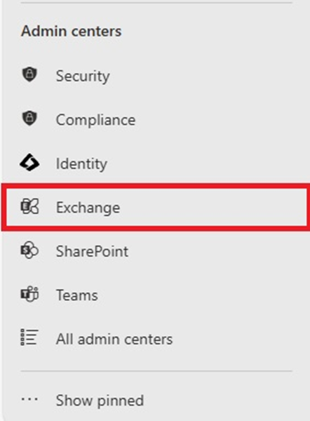 Click Exchange in Microsoft