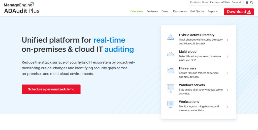 ManageEngine ADAudit Plus - best active directory management tools