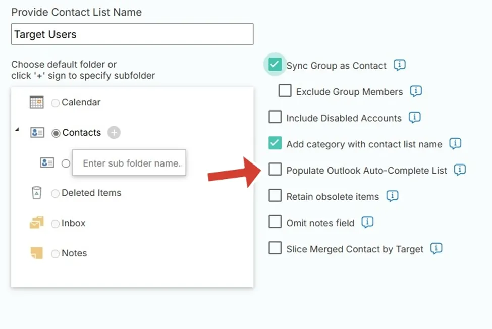 Outlook global address list not syncing