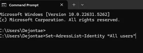 Global address list is not updating