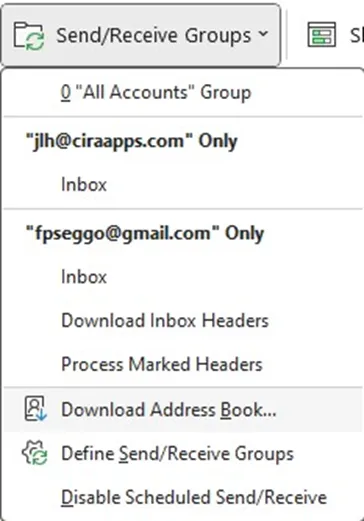 Solve global address list not updating with CiraSync