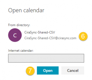 Opening shared calendars in Outlook on the web 