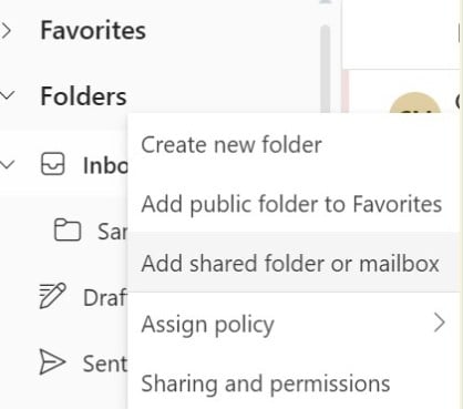 add shared mailbox to outlook