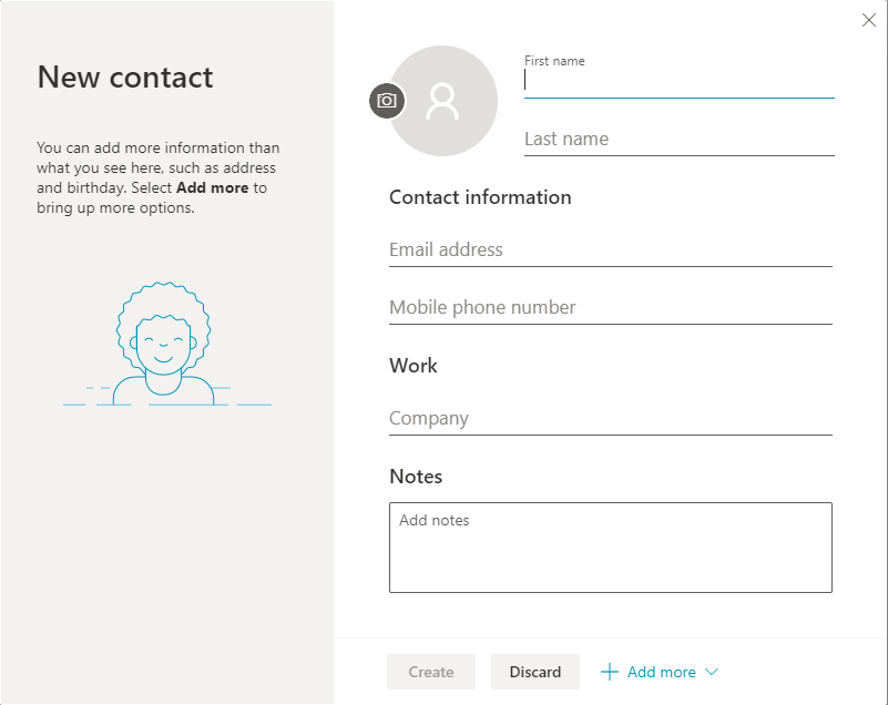Add Contacts to Outlook on the web