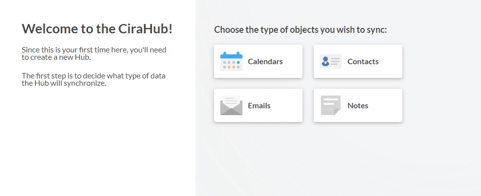Calendar and Contacts Selection