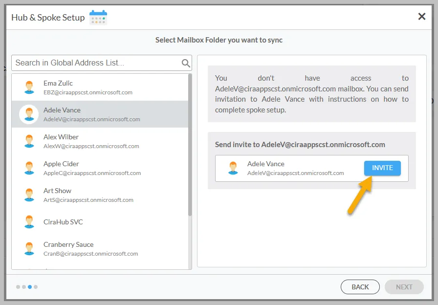 Select Mailbox Folder you want to Sync
