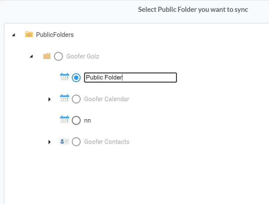 Select Public Folder