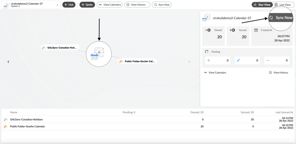 2-Way Sync on CiraHub Dashboard