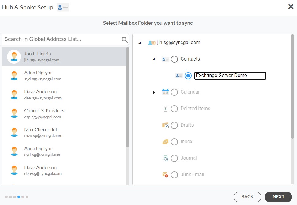 Select the Mailbox Folder you would like to sync.