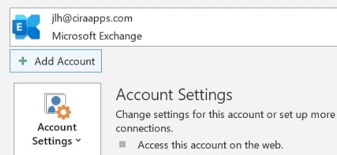 add an email account to classic outlook