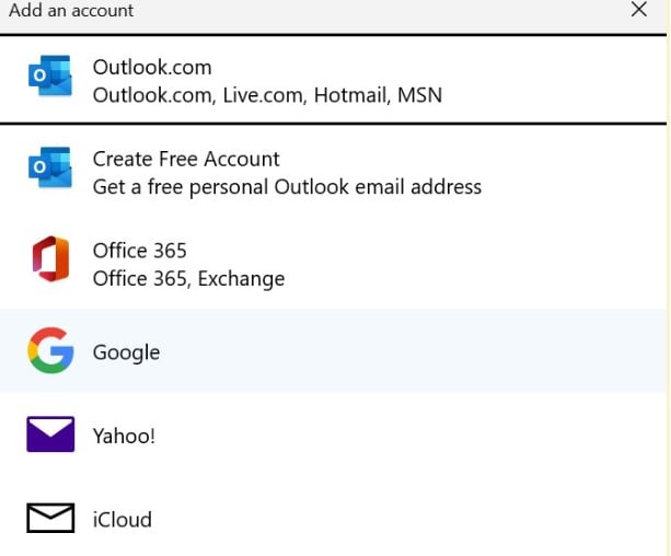 añada una cuenta de correo electrónico a su Outlook