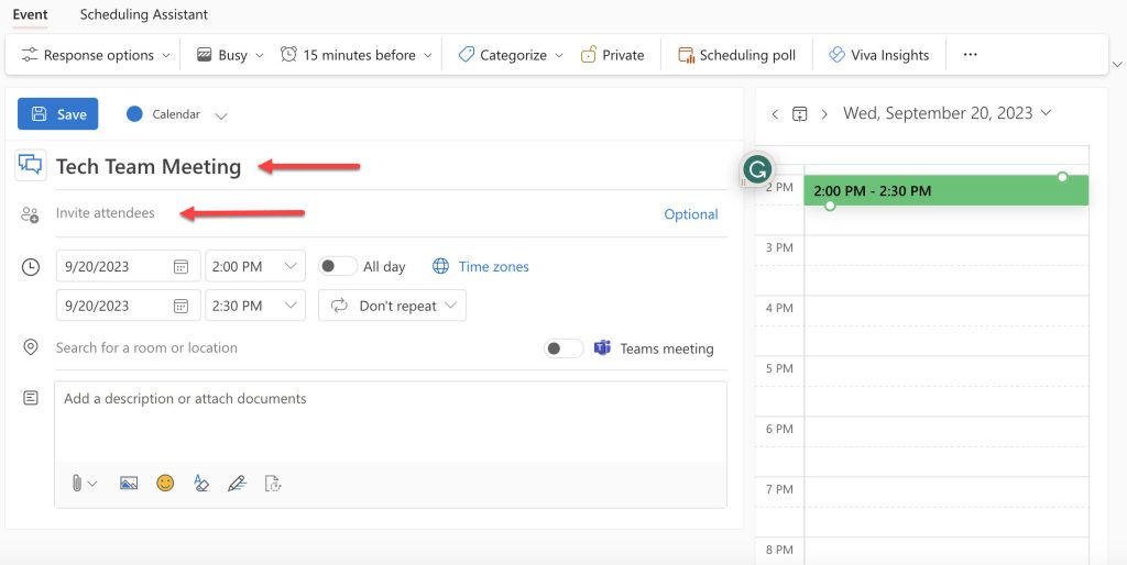How To Create An Appointment Or Meeting In Microsoft Outlook