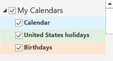 Outlook calendar tips. Overlay and work with multiple calendars