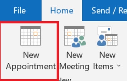 Setting up an appointment is one of the best outlook calendar tips