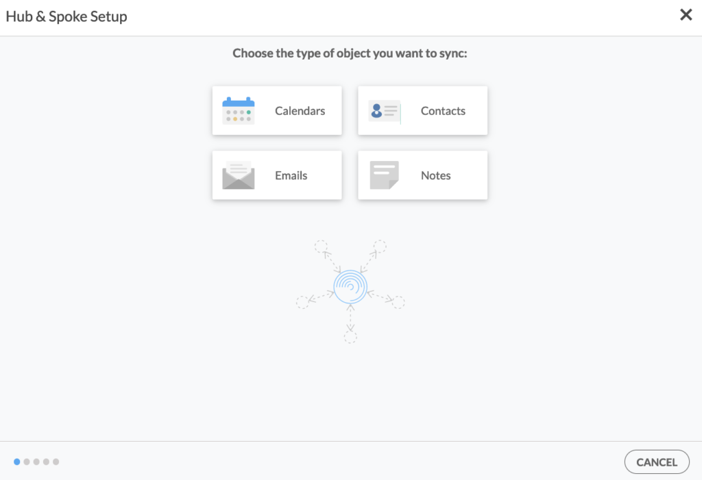 Select the Calendars object