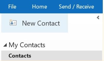 manage contact in outlook