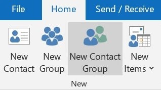 new contact group