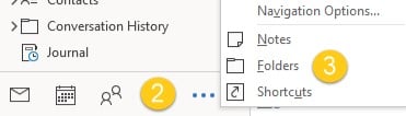 use contact folders in outlook