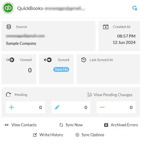 quickbooks click sync now
