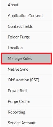 click manage roles