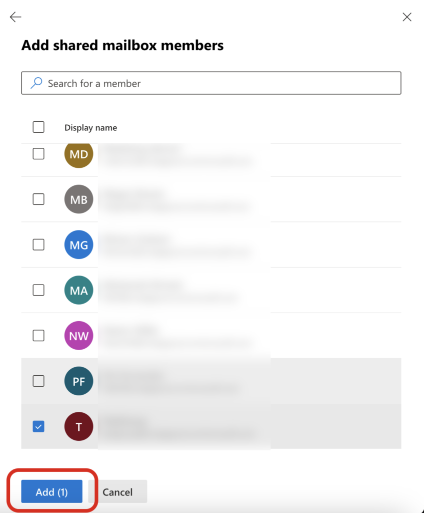 Add Members to Your Shared Mailbox