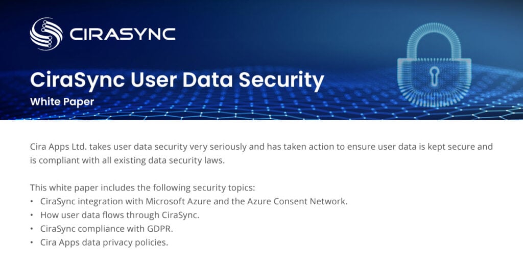 CiraSync Data Security Measures