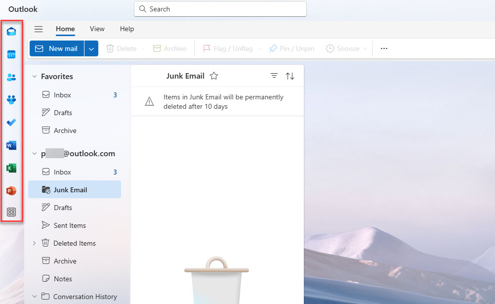 Apps in Microsoft Outlook New