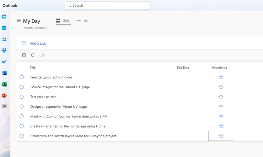 Create Tasks in Outlook To Do