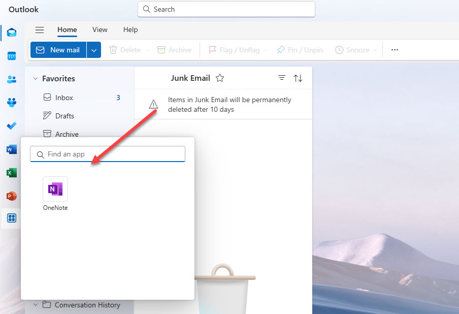 Integrated Apps in Microsoft Outlook