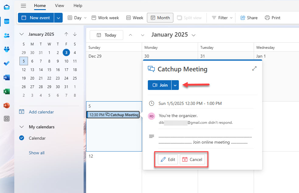 Join a Meeting From Outlook Calendar