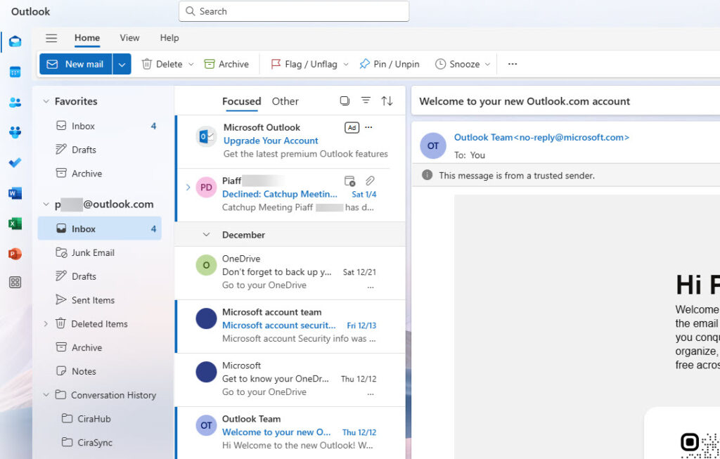 Microsoft Outlook New Interface