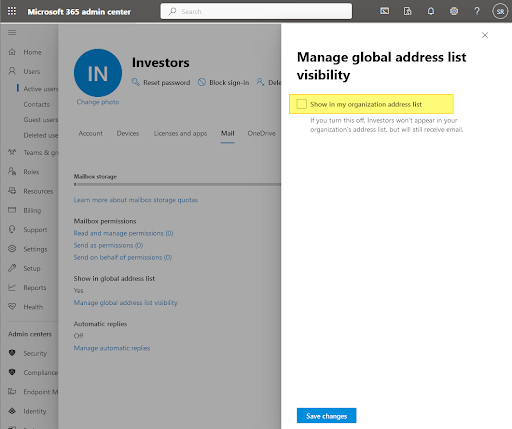 How to Hide Users from the Global Address List