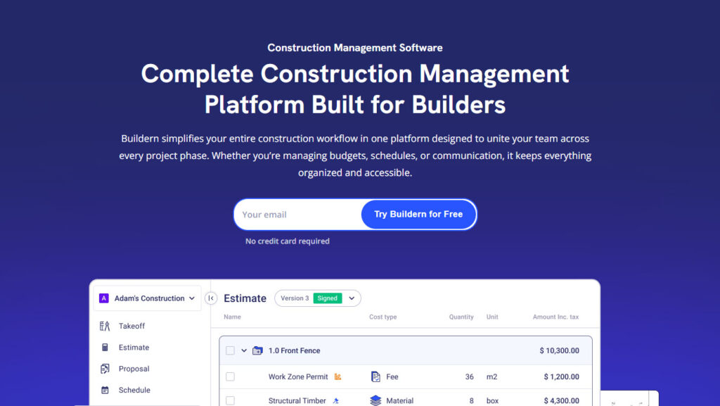 Buildern - top construction software