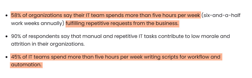 it teams waste time on repetitive manual tasks