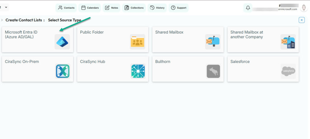 choose the contact source type