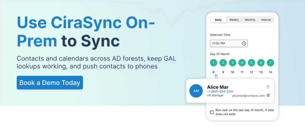 cirasync on-prem call to action