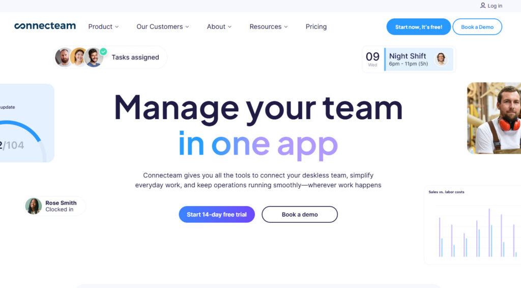 connecteam - best field service management software