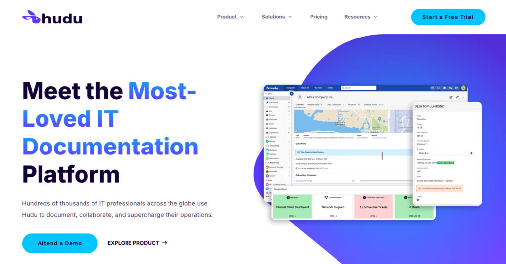 hudu - best msp software