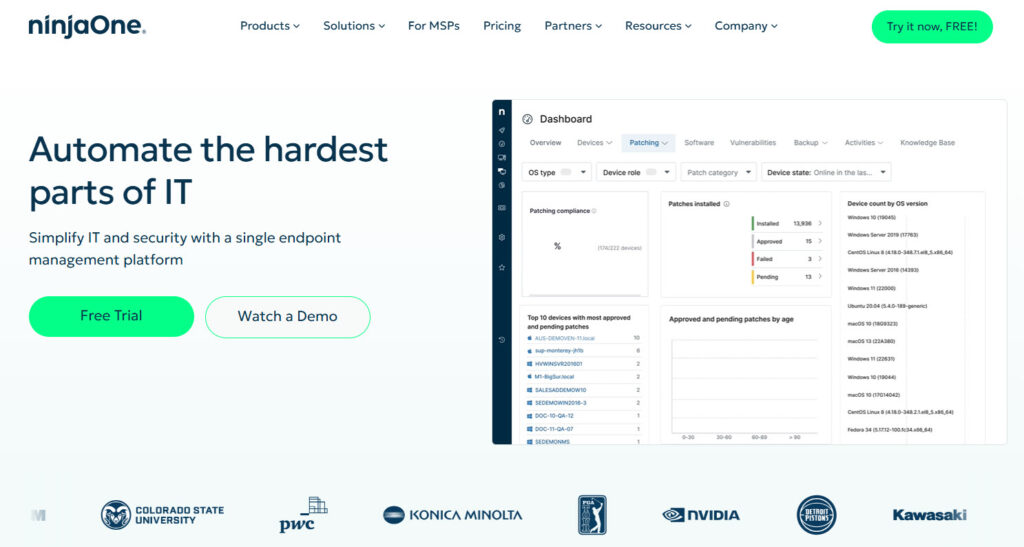 ninjaone - best it operations management tools