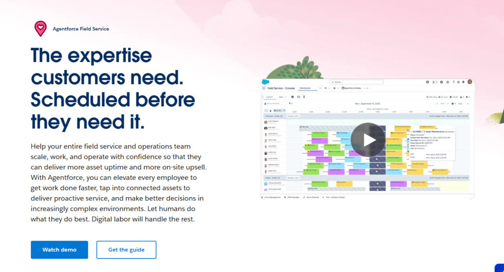 salesforce field service - best field service management software