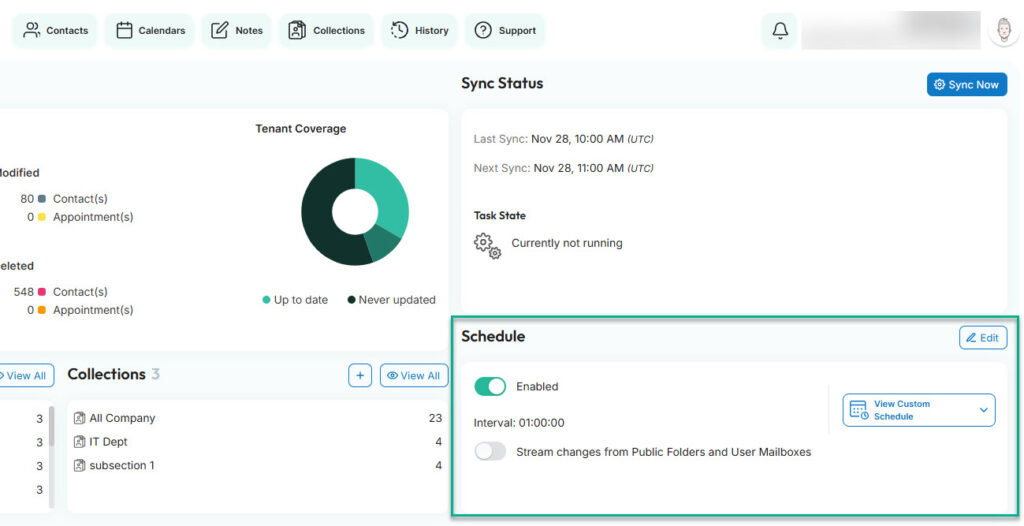 sync scheduling feature in cirasync