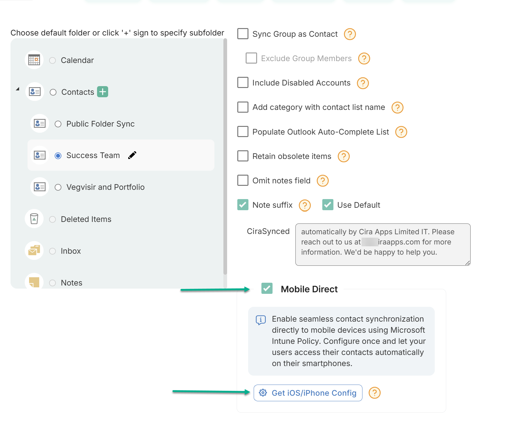 activate mobile direct in cirasync