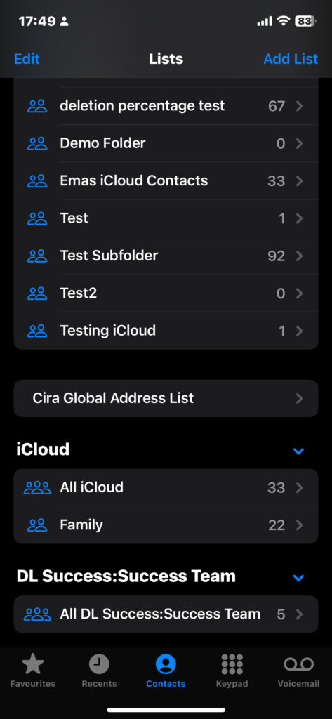 verify mobile direct sync on ios mobile device
