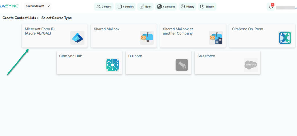 choose microsoft entra id in cirasync