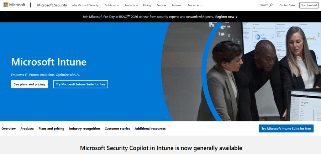 microsoft intune for device management