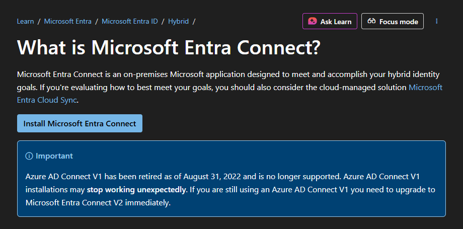 what is microsoft entra connect